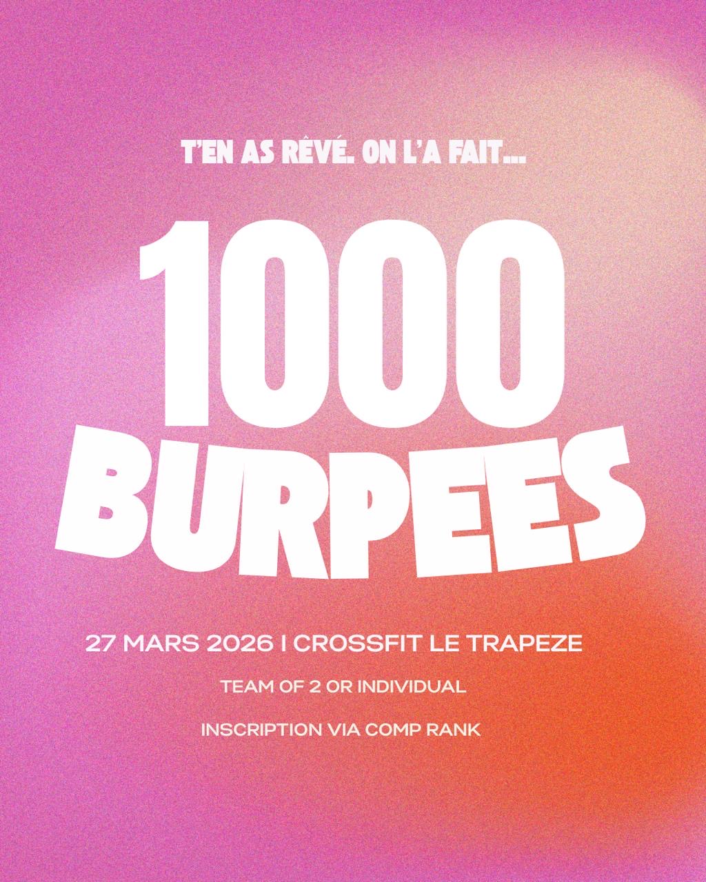 CrossFit Le Trapèze — 1000 Burpees